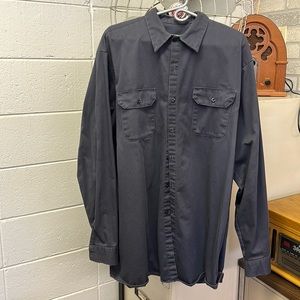 Red Kap 100% heavy weight cotton work shirt. Charcoal. Size is XXL Long